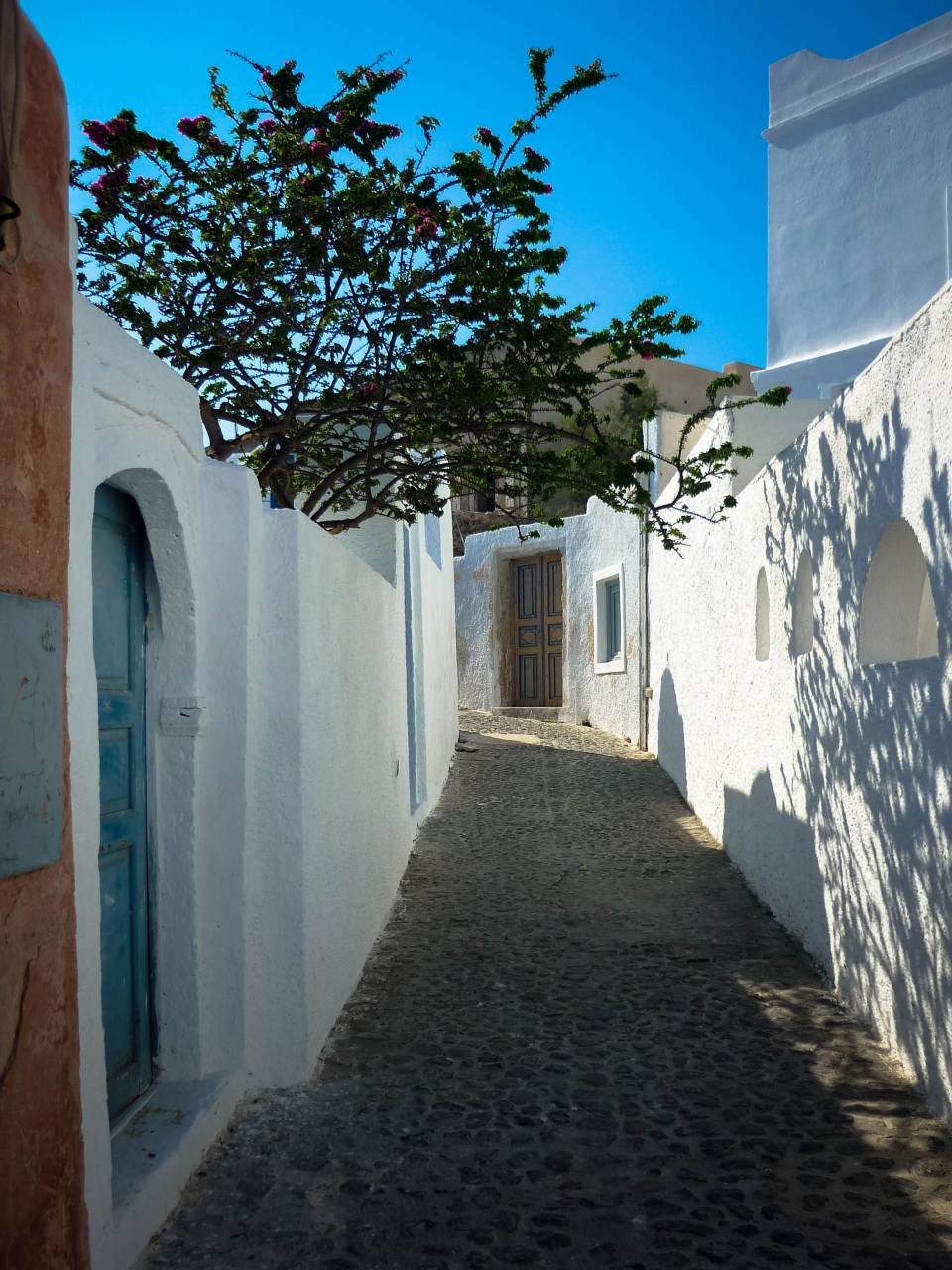 Oia, walkway, Santorini, Greece, cobblestone, path, doors
, 