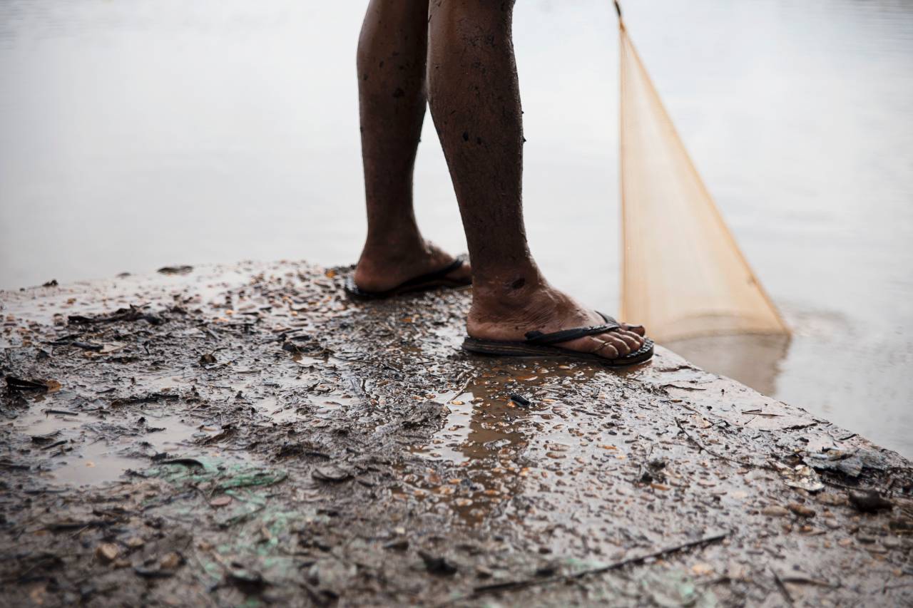 people, man, dirt, mud, slippers, water
, 
