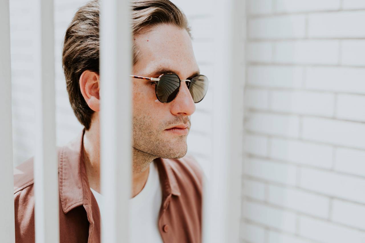 gente, hombre, chico, gafas de sol, moda, modelo,
