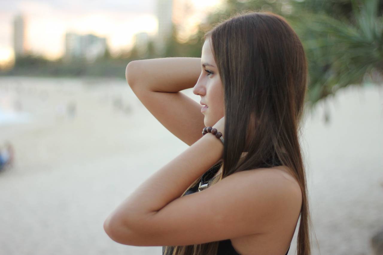 Gente, mujer, belleza, moda, modelo, arena, playa, océano, mar, árboles, vacaciones,