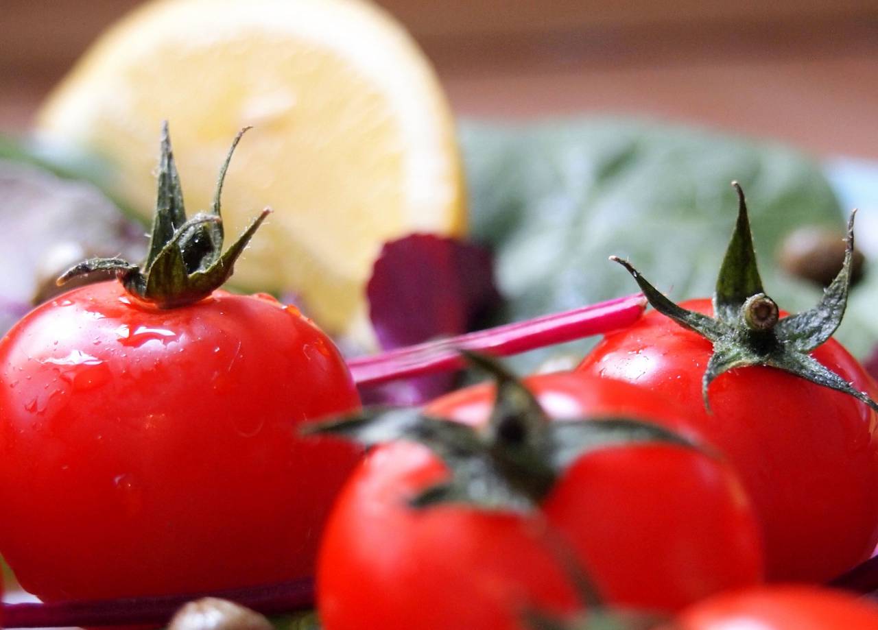 rojo, tomates, verduras, saludable, comida, almuerzo,