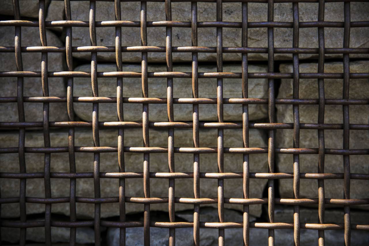 steel, metal, fence, rocks, security
, 