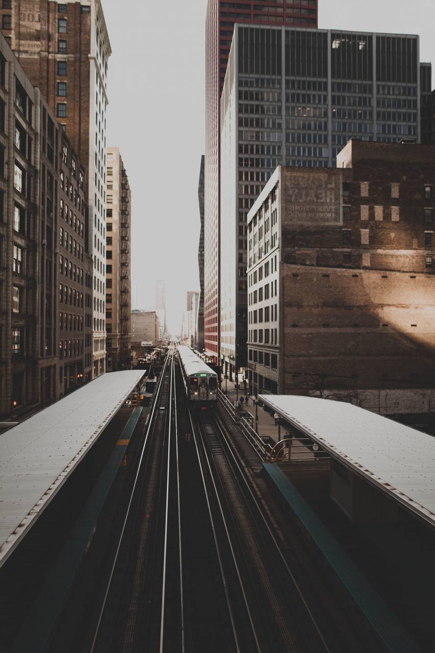 train, station, rail, trail, urban, city, building, establishment
, 
