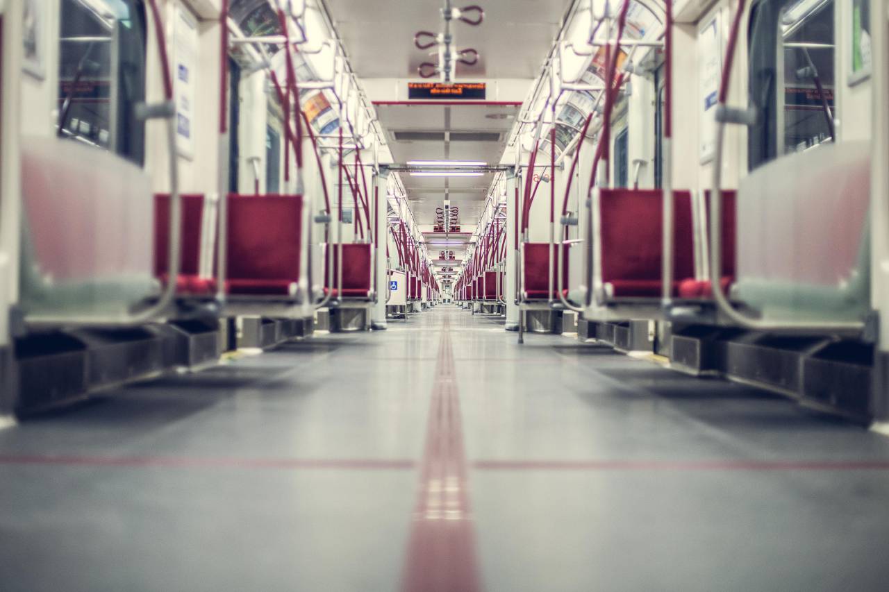 travel, inside, train, subway, underground, red, transport, empty, quiet, city, industry, railway, transit, urban
, 