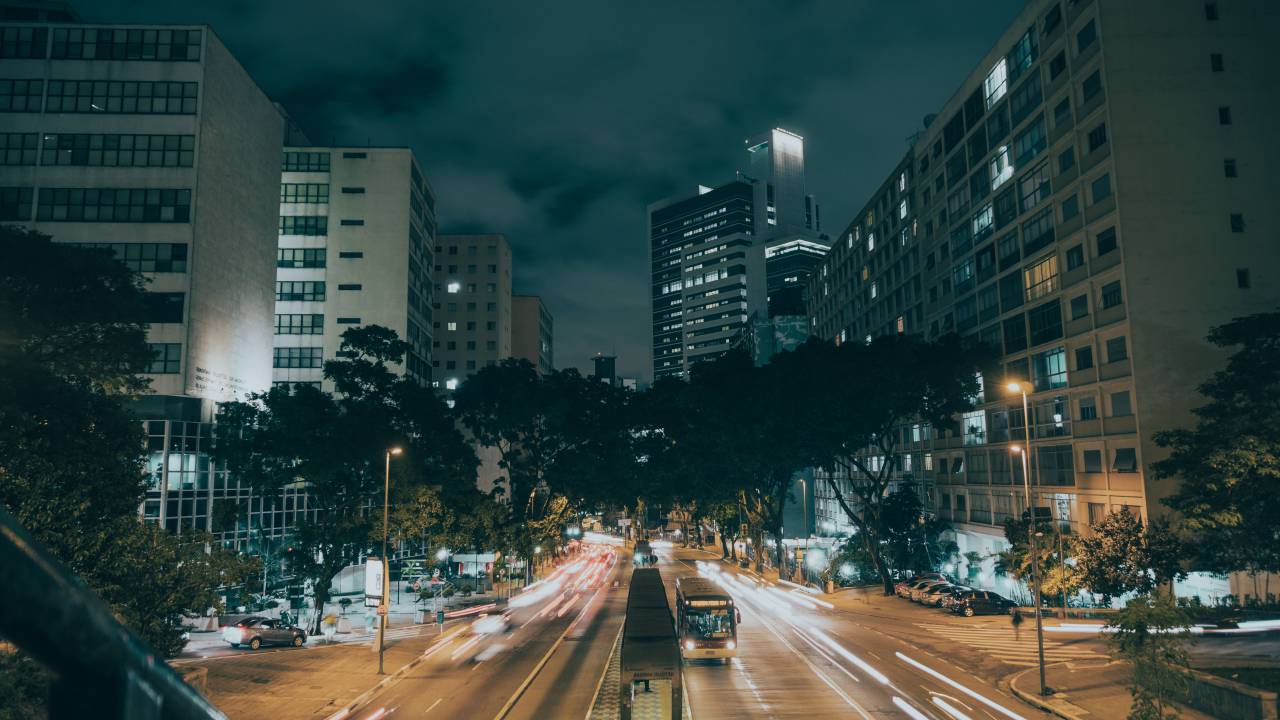 urban, city, establishment, building, structure, infrastructure, dark, night, car, bus, vehicle, transportation, travel, adventure
, 