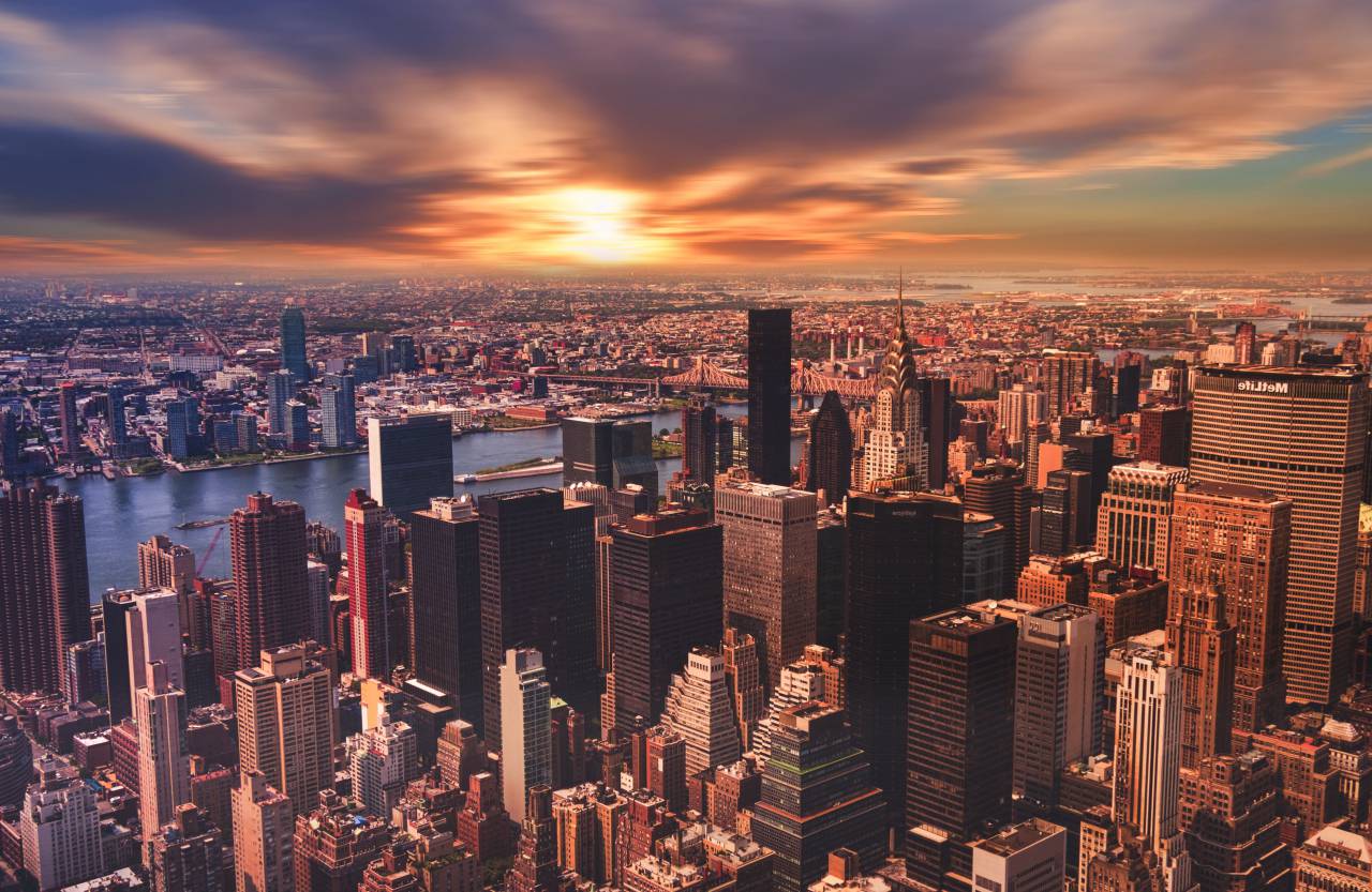 urban, city, establishment, building, structure, infrastructure, tower, clouds, sky, aerial, sunset, clouds, sky, skyline
, 