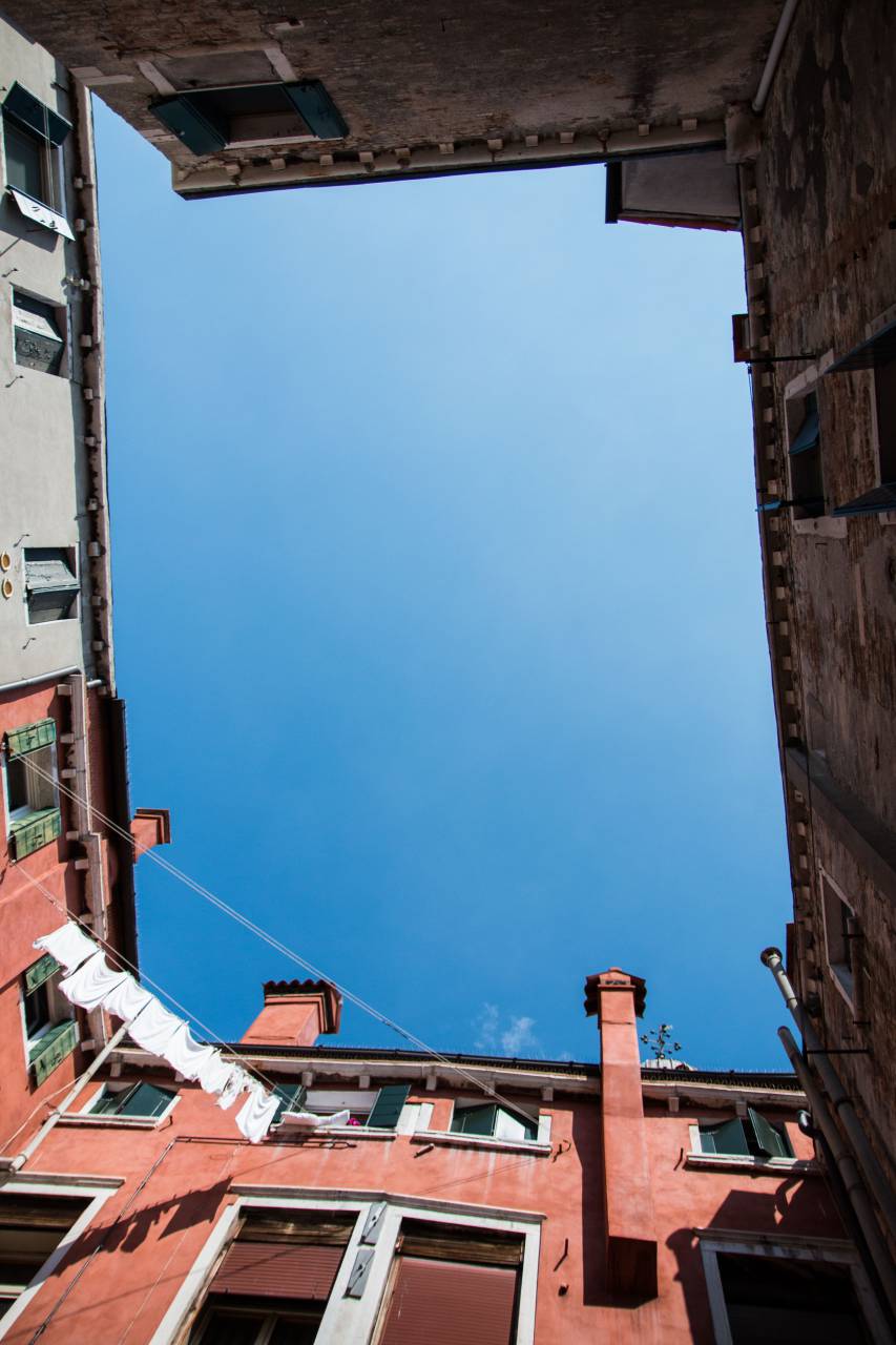 Venice, blue, sky, architecture, bottom view
, 