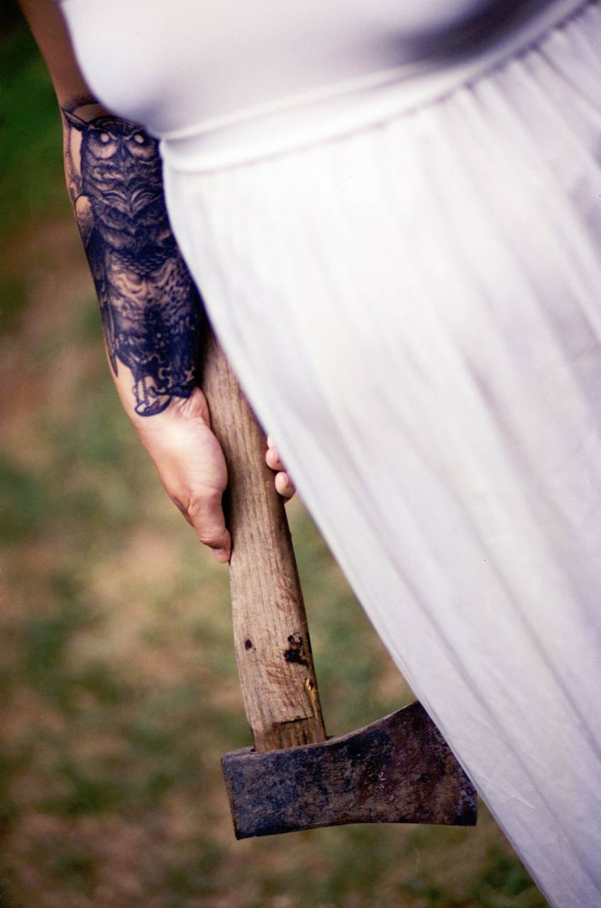 weapon, wood, ax, people, hand, owl, tattoo
, 