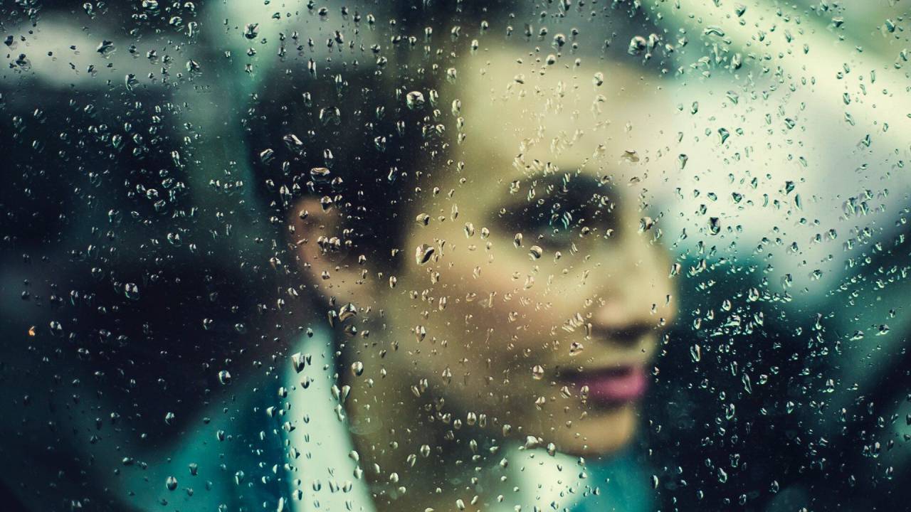 woman, rain, window, wet, bokeh, transparent, glass, water, droplets, business, businesswoman, commute
, 