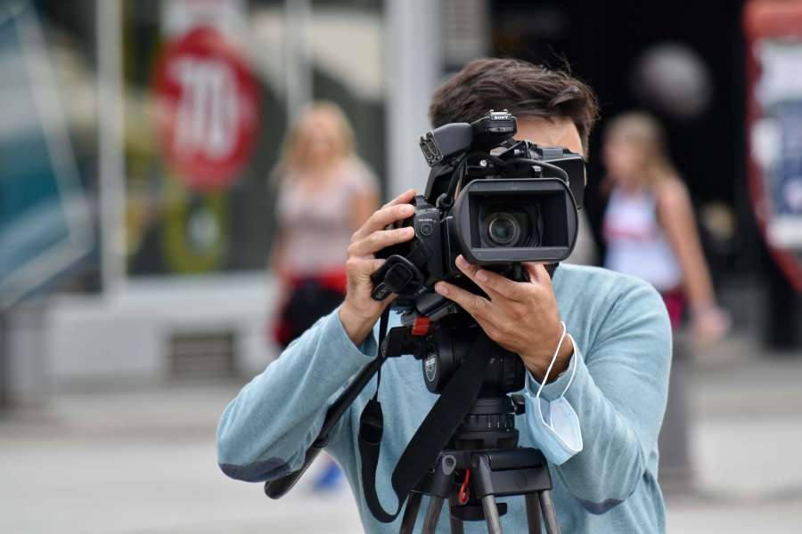 película, grabación de video, rodaje, calle