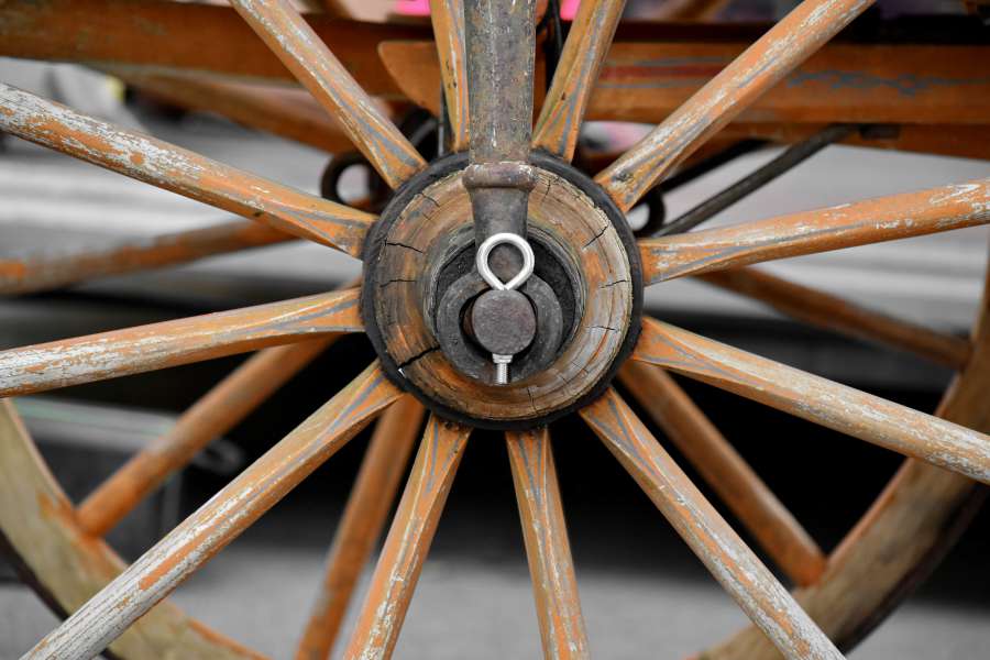 carriage, center, handmade, rural, rust 
