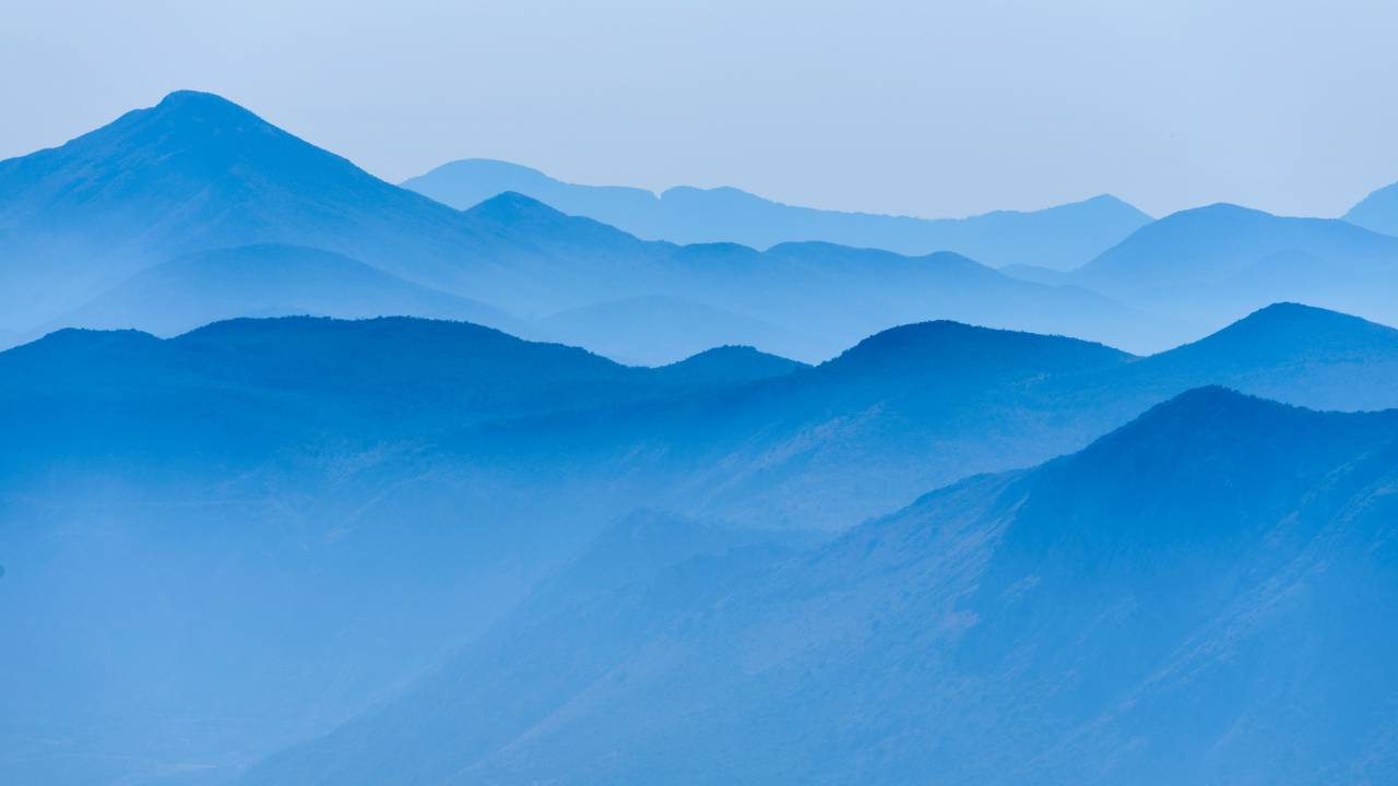 azul, distante, montañas, colinas, paisaje, papel tapiz hd, escénico, elevación, altitud, ver, viajar, naturaleza, al aire libre, capas, gradiente,