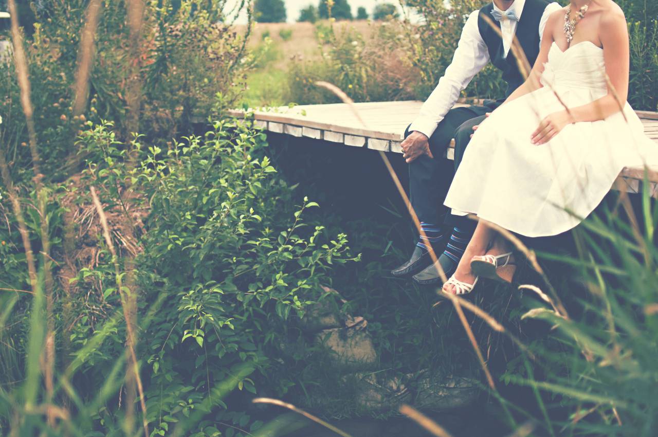 Novia, novio, matrimonio, pareja, amor, romance, hombre, mujer, gente, boda, naturaleza, campo, rural, verano, familia,