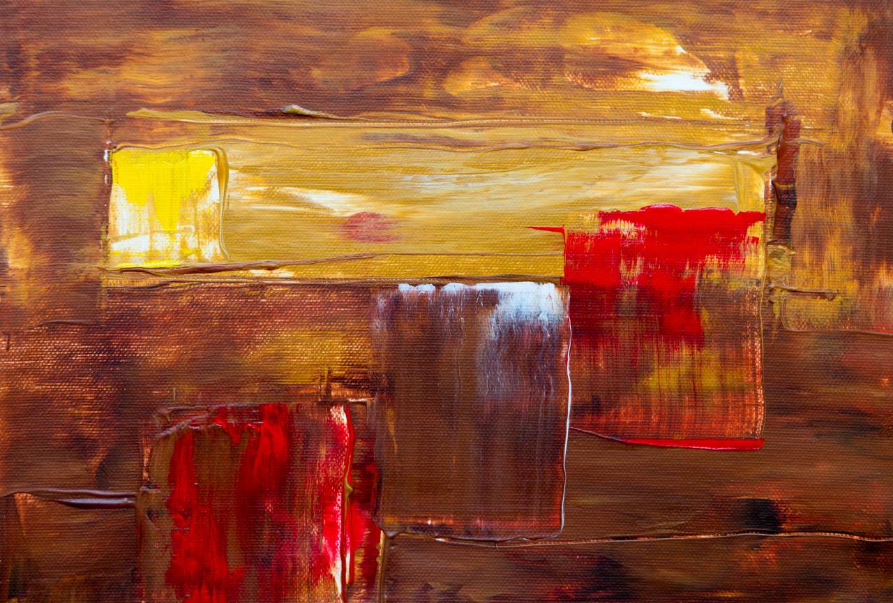 Colorido, arte, pintura, marrón, papel tapiz, creativo, artístico, pintura al óleo, textura, pintura, abstracto, fondo, amarillo, rojo, detalle,