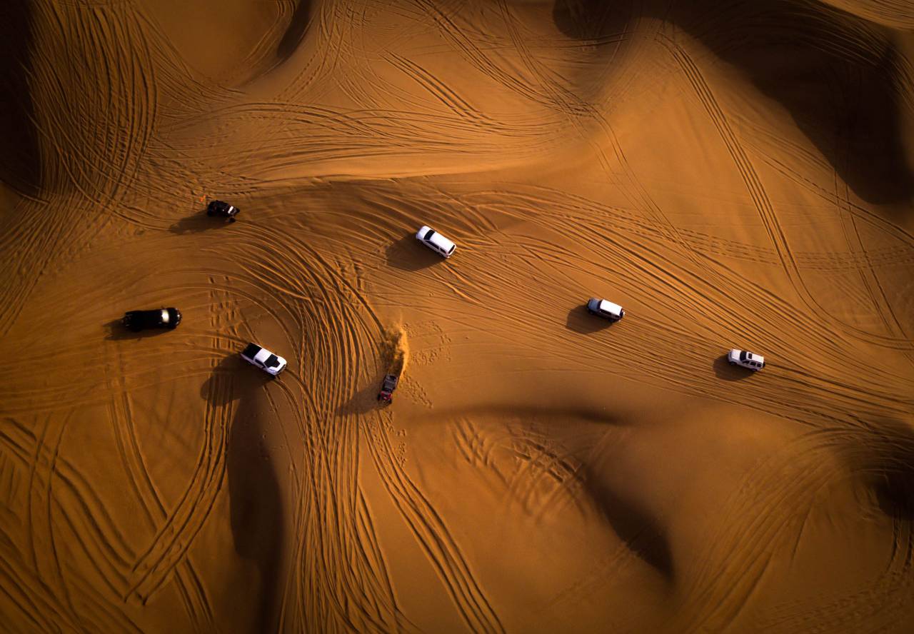 Desert, Cars, off road, action, Adventure, Safari, desert safari, drones, fly, from the sky, Dubai
, 