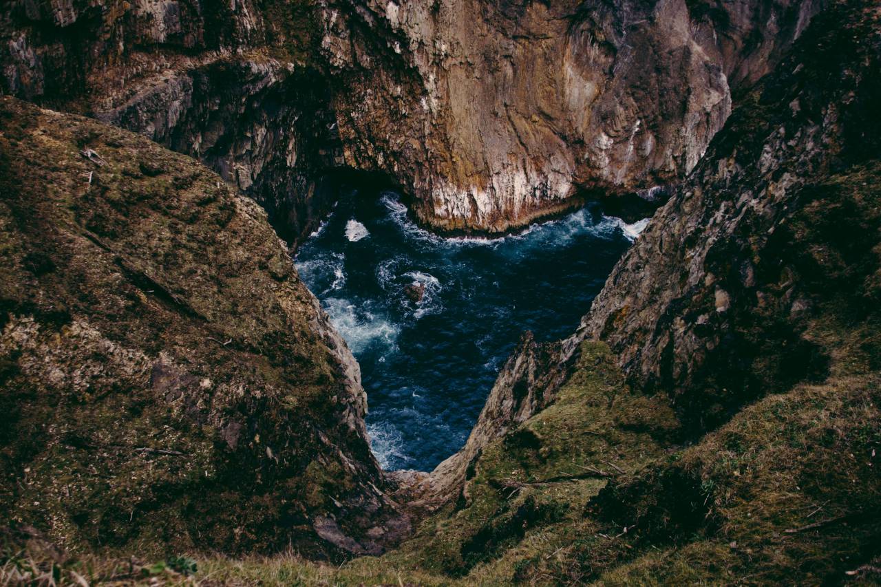 lake, spring, water, rocks, cave, nature
, 