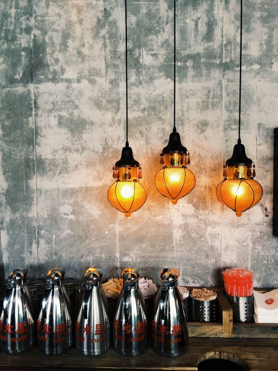Luz, bombilla, chispa, restaurante, condimentos, utensilios, salsa, tienda, pared, tienda,