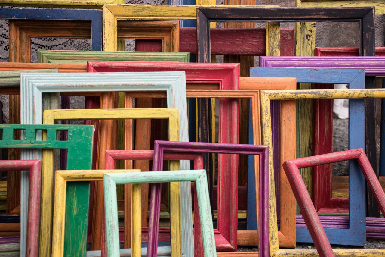 still, items, things, picture, frames, wood, colors, stack
, 