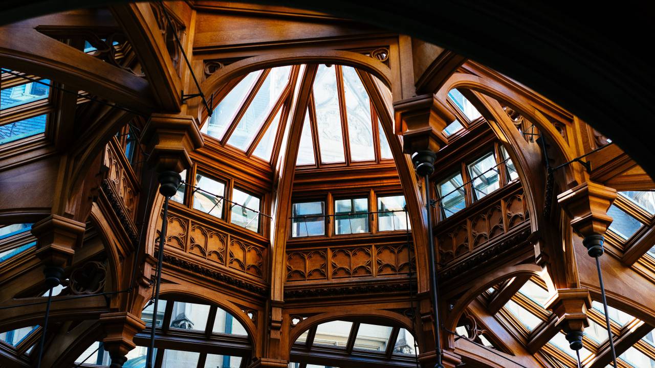 structure, dome, wood, brown, architecture, glass, steel
, 