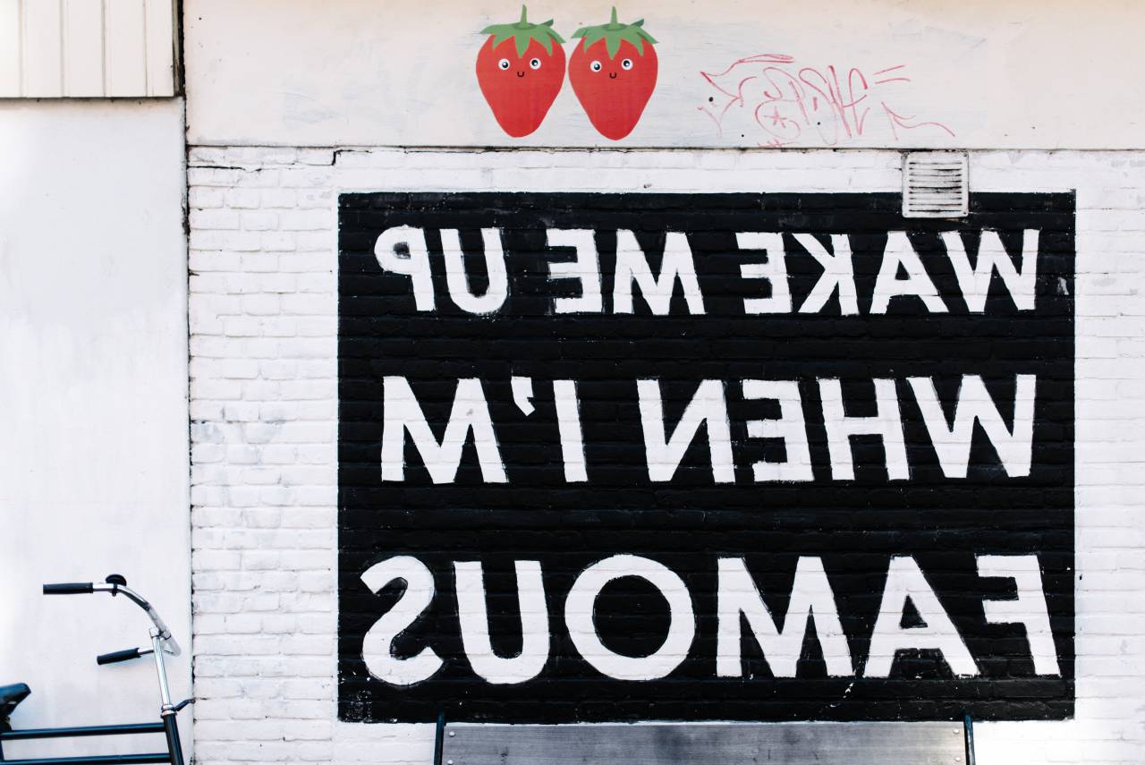 white, brick, wall, quote, bike, bicycle, art, paint, amsterdam
, 