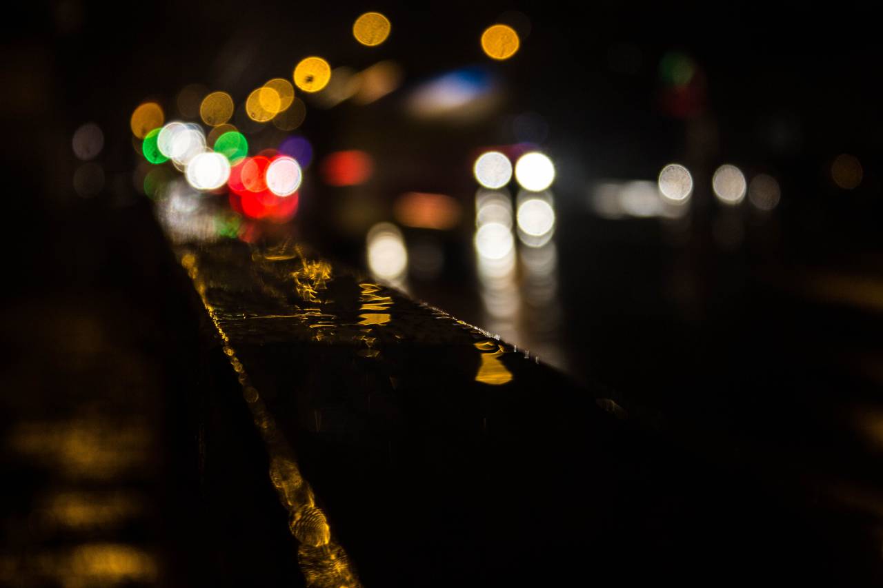 bokeh, city, lights, tracks, road, car, red, gree, yellow, orange
, 