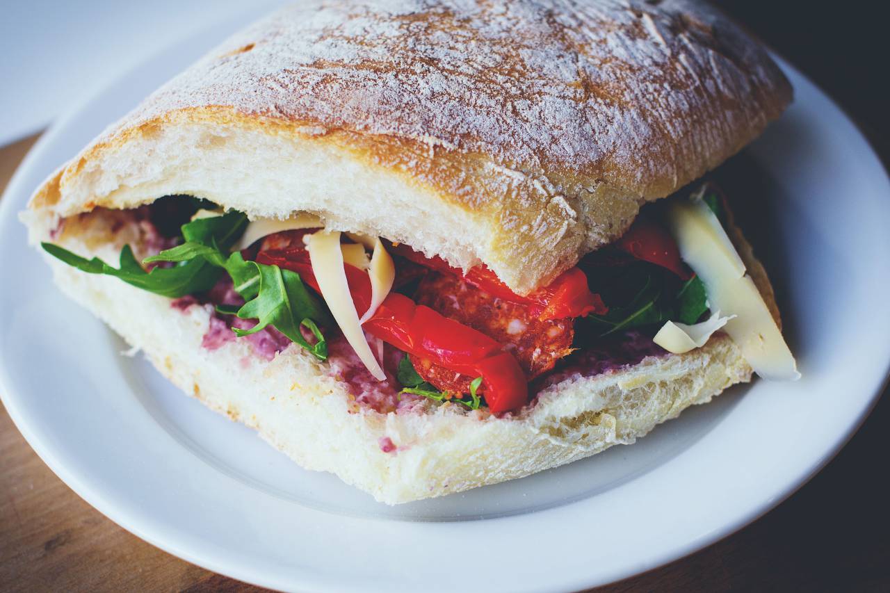 Pan, sándwich, comida, vegetales, desayuno, merienda,