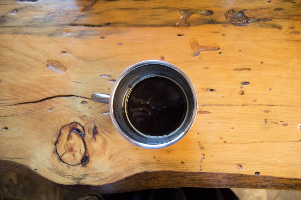 coffee, espresso, rustic, cabin life, kitchen, wood counter, coffee cup, black coffee
, 