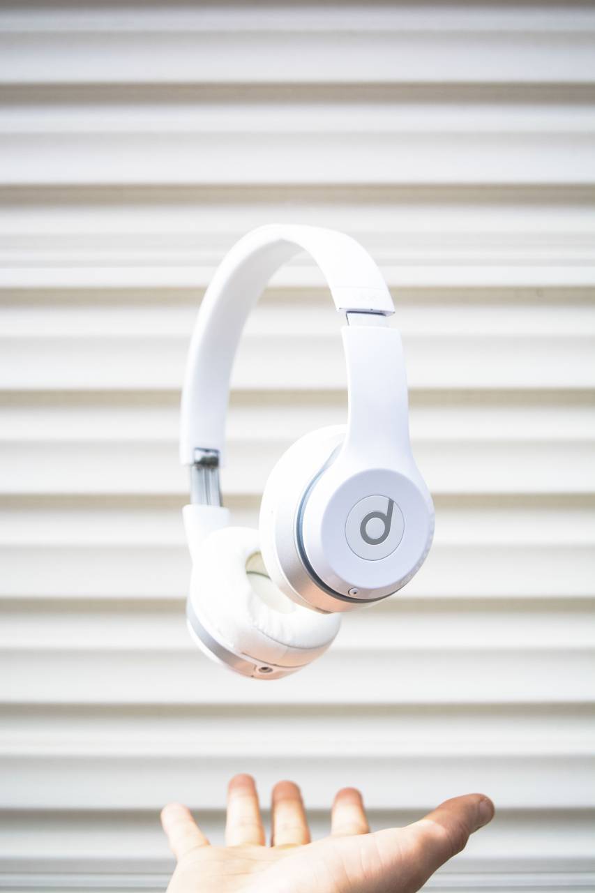 headphones, music, song, foam, white, beats, hand, wal
, 