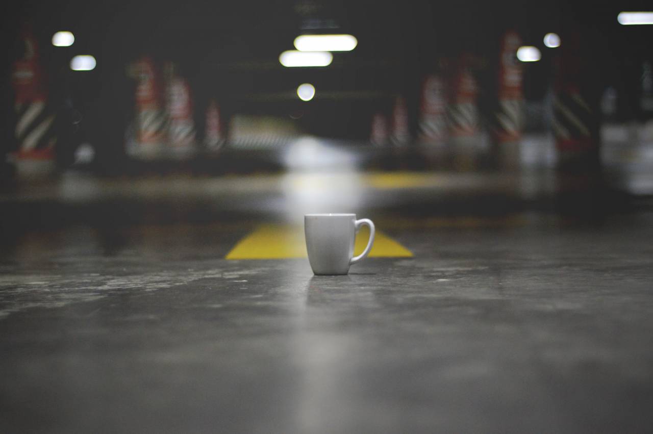 lights, mug, cup, floor, parking, space, creepy
, 