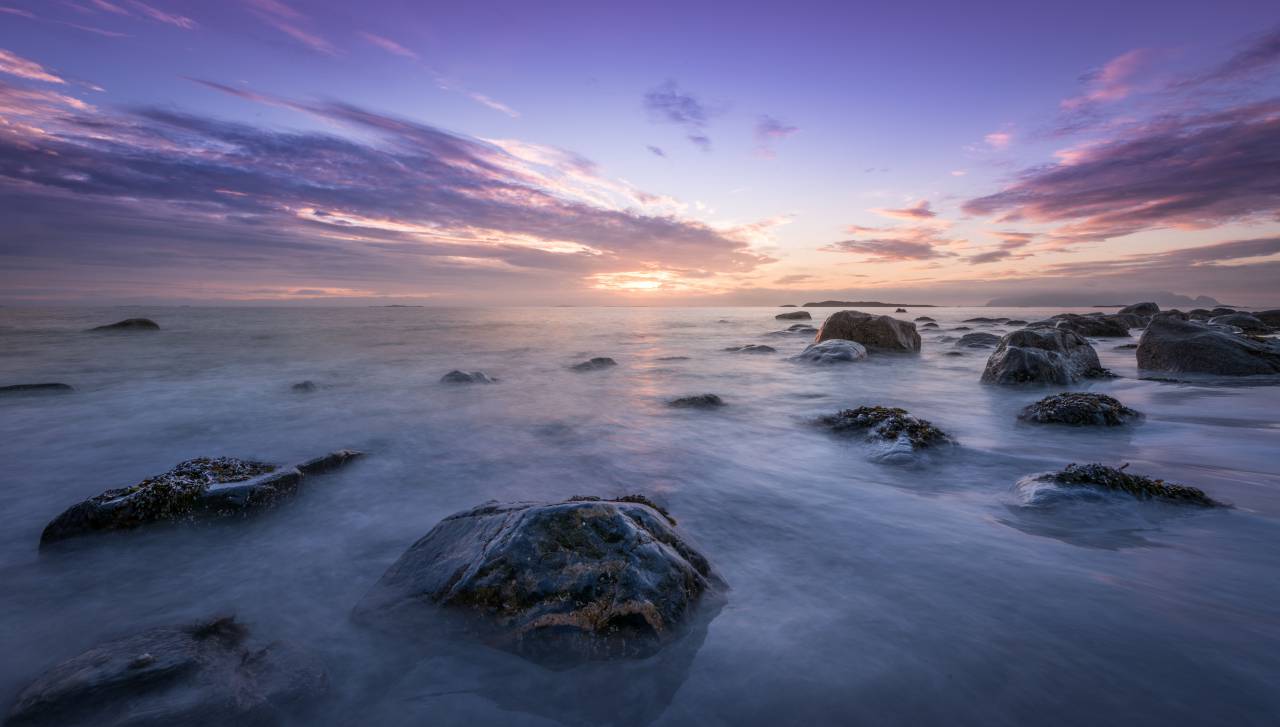naturaleza, paisaje, agua, rocas, nubes, cielo, sol, océano, mar,