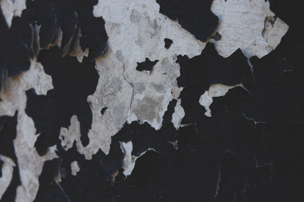 Viejo, textura, pintura, astillado, pared, hormigón, ciudad, urbano,