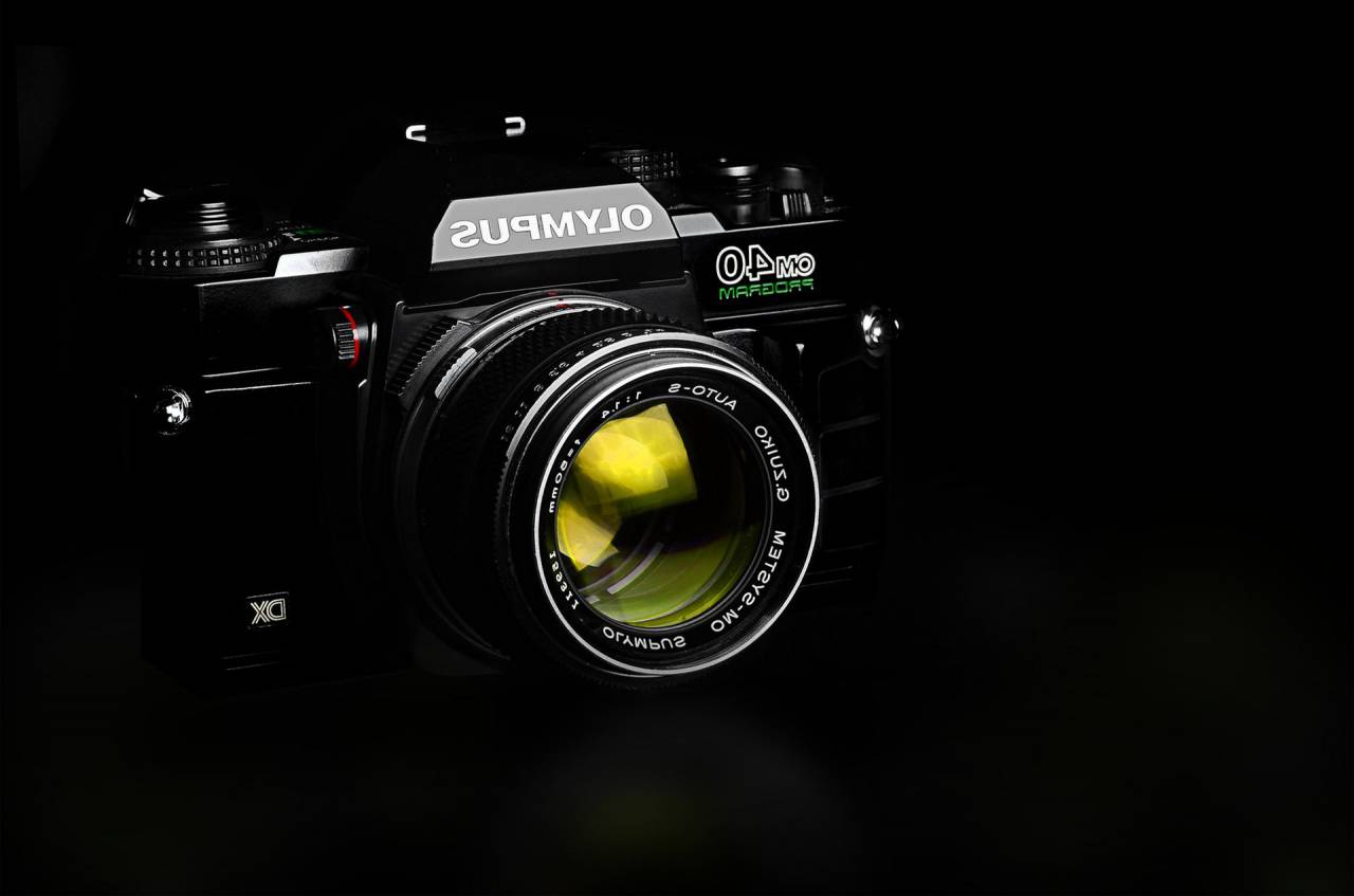 Olympus, lente, negro, cámara, fotografía,