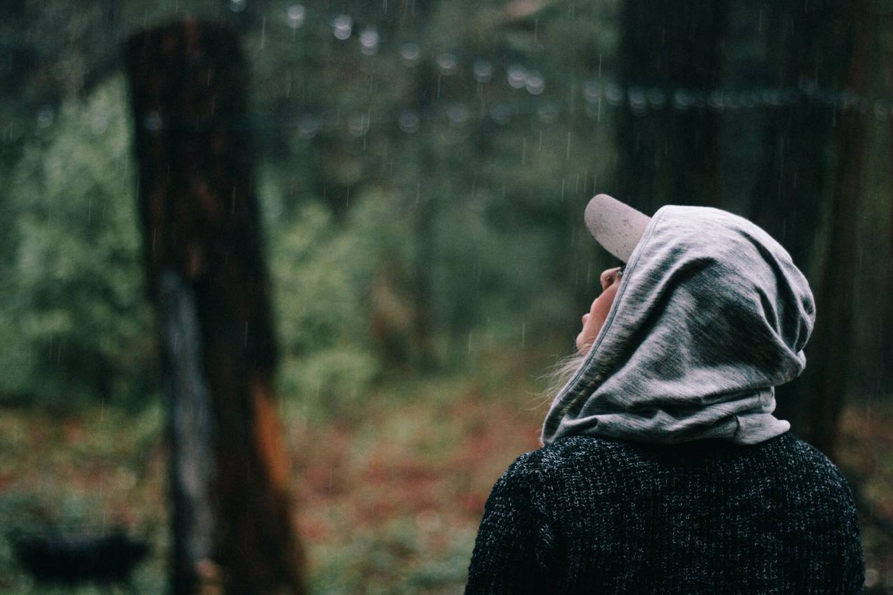 people, girl, alone, hat, cap, hoodie, trees, blur, adventure, bokeh
, 