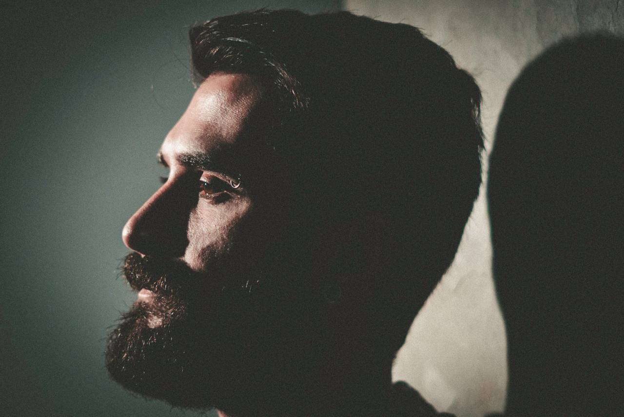 people, man, head, face, beard, mustache, wall, , shadow, dark, skin
, 
