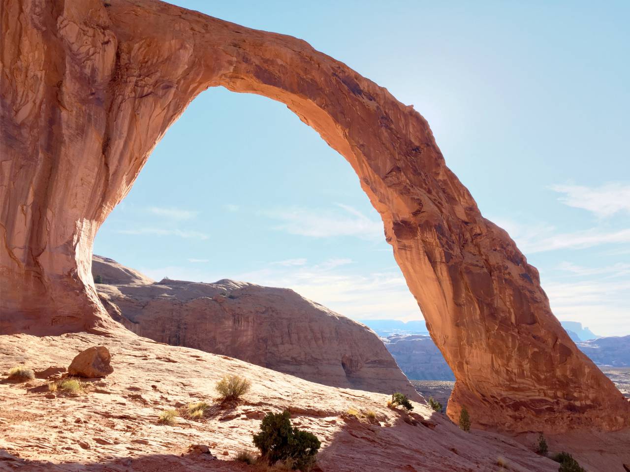rocks, hill, mountain, arch, landscape, nature, sunny, day, blue, sky, cloud
, 