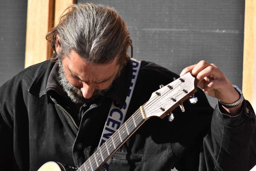 acoustic, beard, entertainer, guitarist, man 