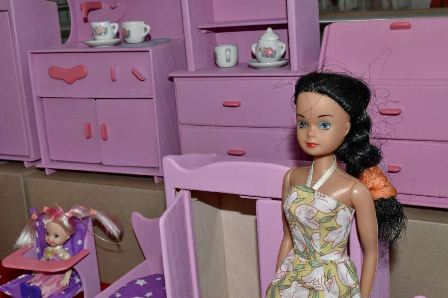 daughter, dolls, handmade, miniature, mother 