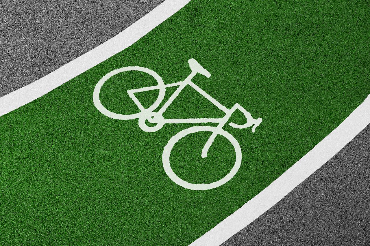 cycle, lane, green, pictogram, icon, bike, sport, minimal, racing, road
, 