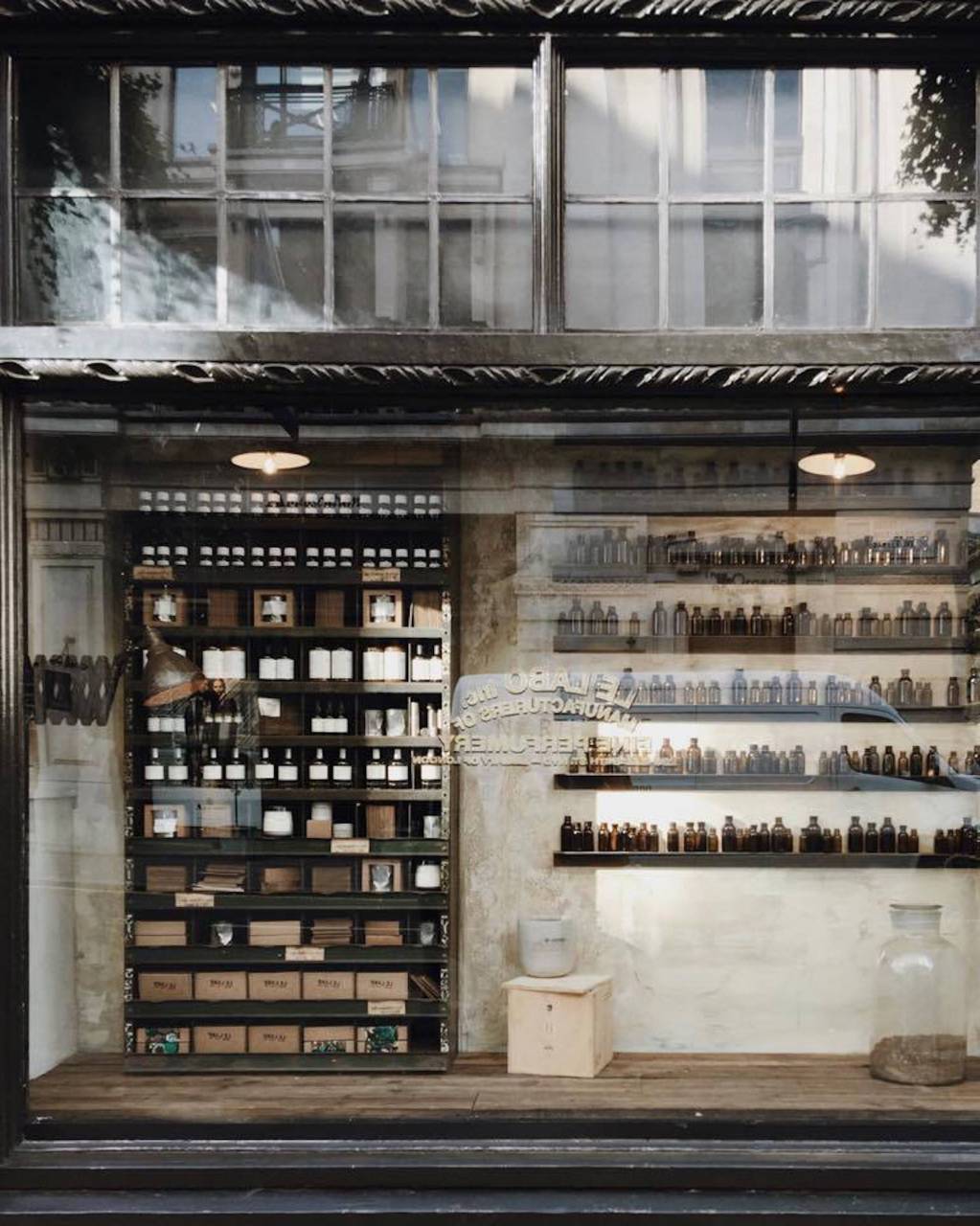 building, perfume, shelf, bottles, boxes, store
, 