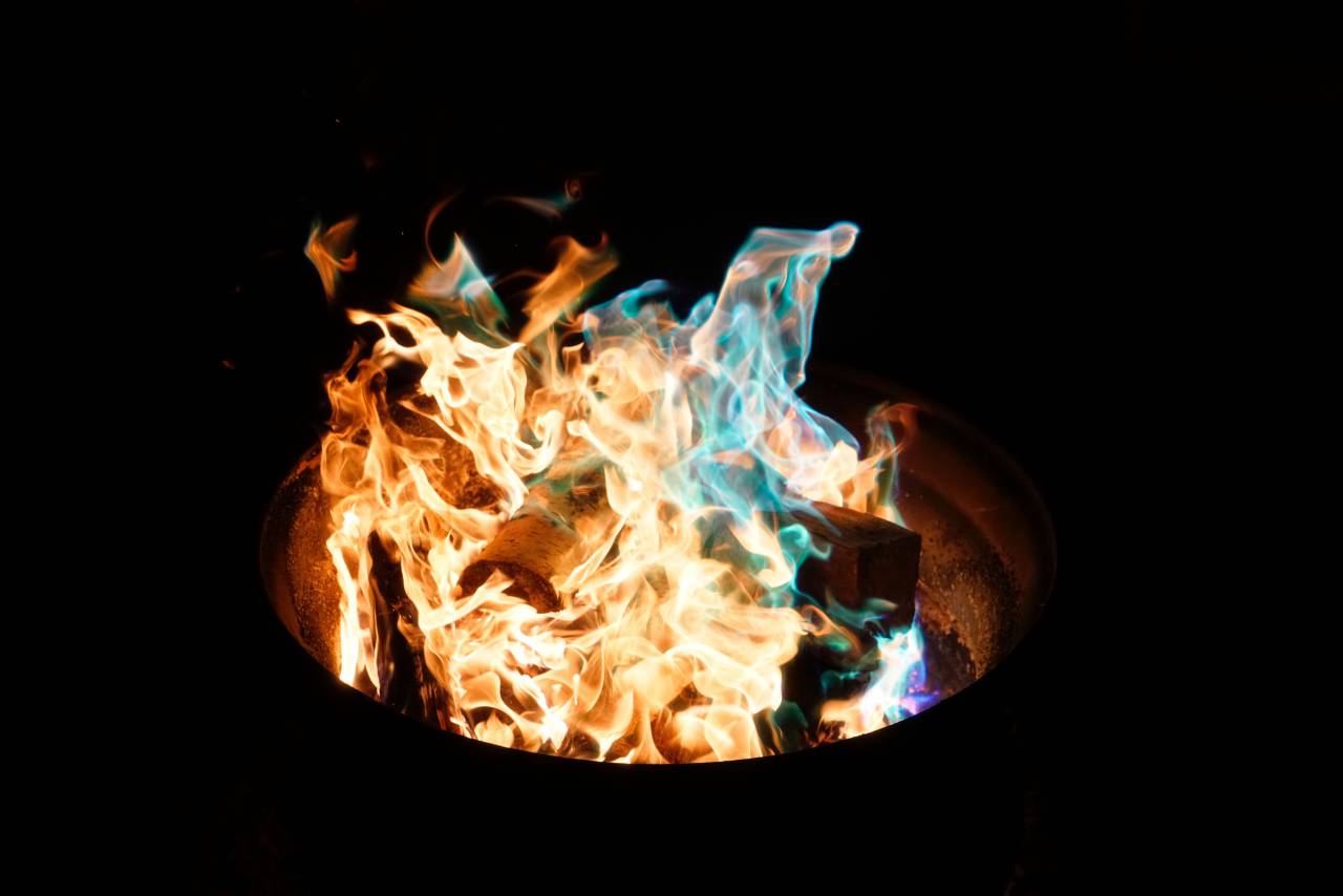 fire, flame, charcoal, ash, smoke, heat, bonfire, campfire, camping, night, dark
, 