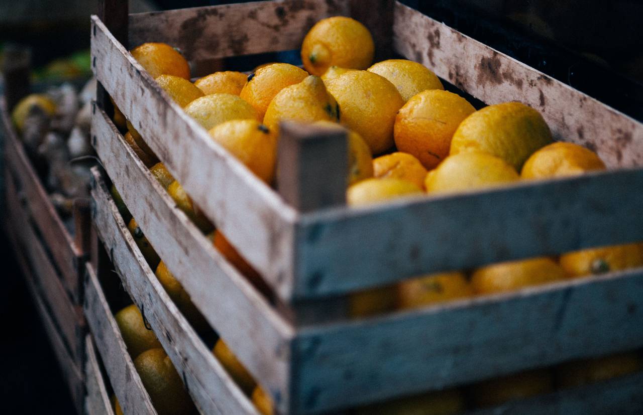 fruits, lemon, basket, market, crops, orange, produce
, 