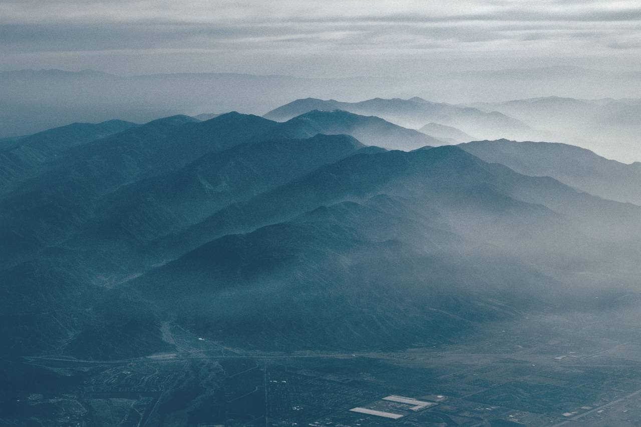 paisaje, montañas, valles, cerros, nubes,
