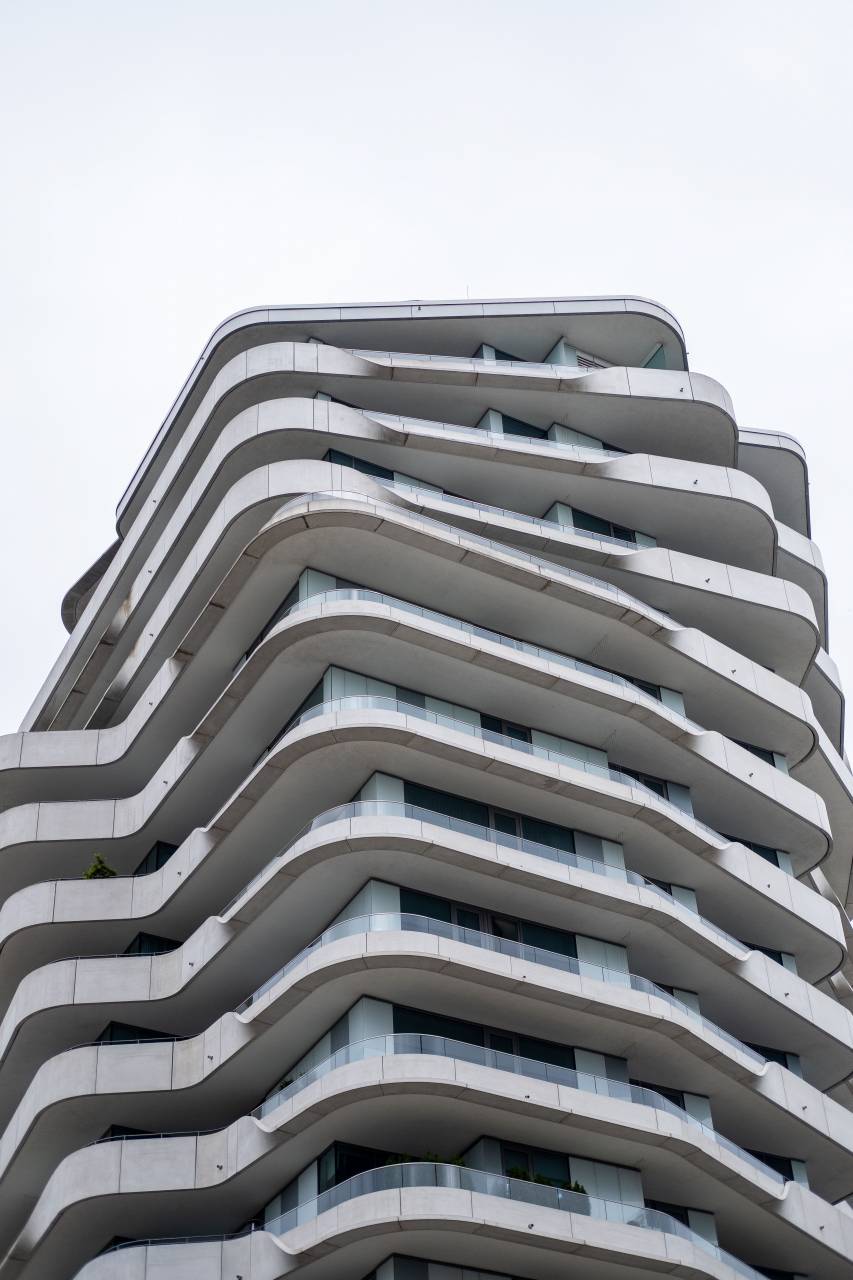 moderno, edificio, arquitectura, ciudad, apartamento, estructura, balcón, ventanas, cielo, urbano, diseño, condominio, punto de referencia,