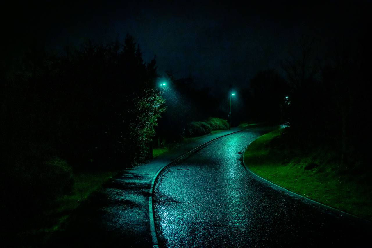 night, street, abstract, wet, rain, road, sidewalk, path, urban, background, asphalt, lights, shine, glow, evening
, 
