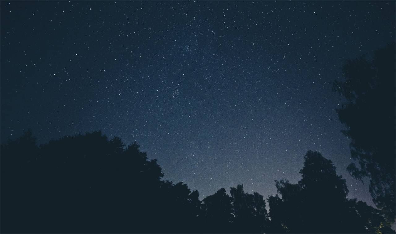 estrellas, cielo, noche, oscuridad, tarde, galaxia, espacio, silueta,