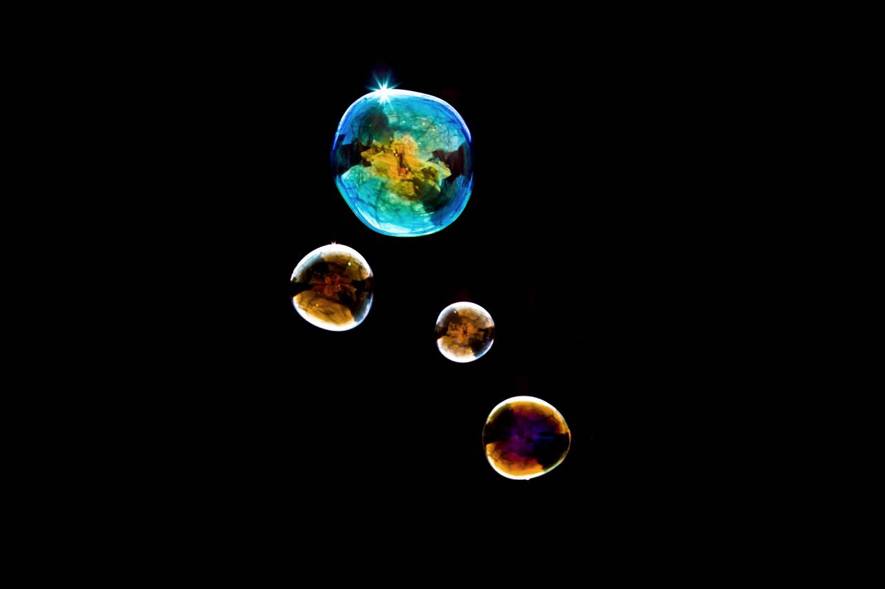 Bubbles, black Background, bubble, water, liquid, transparent, background, black, clean, wet, reflection, abstract, freshness, texture, soap, closeup, realistic, 