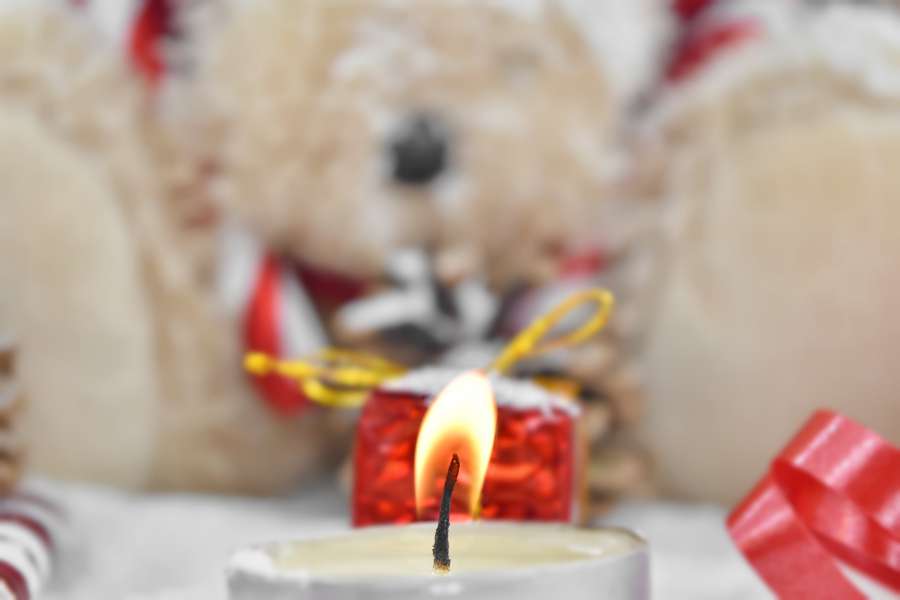 blurry, candlelight, candles, close-up 