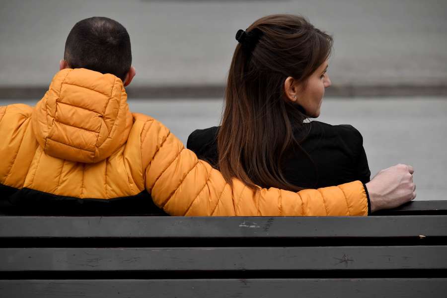 affection, bench, boyfriend, couple 