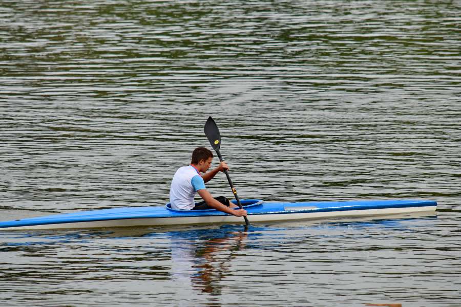 canoe, water, oar, competition, river 