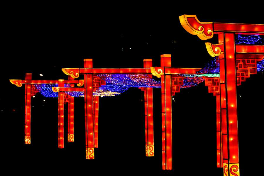 China, culture, gate, heritage, night 
